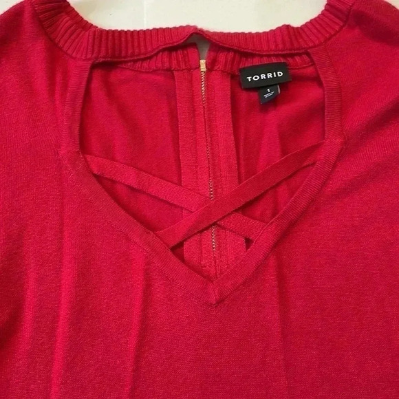 Torrid size 1 red sweater - Picture 2 of 6
